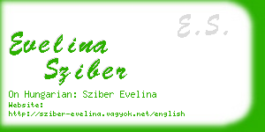 evelina sziber business card